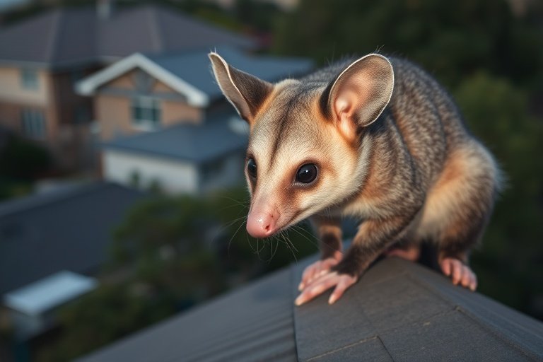 Possum in Mulgrave residential area