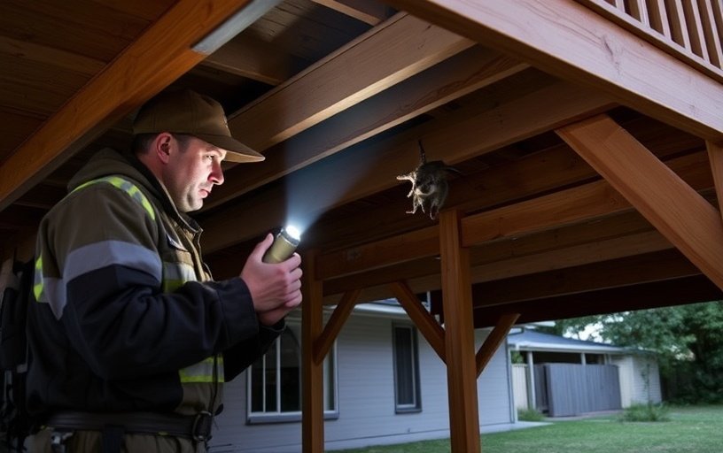 Under Deck Possum Removal in Mulgrave